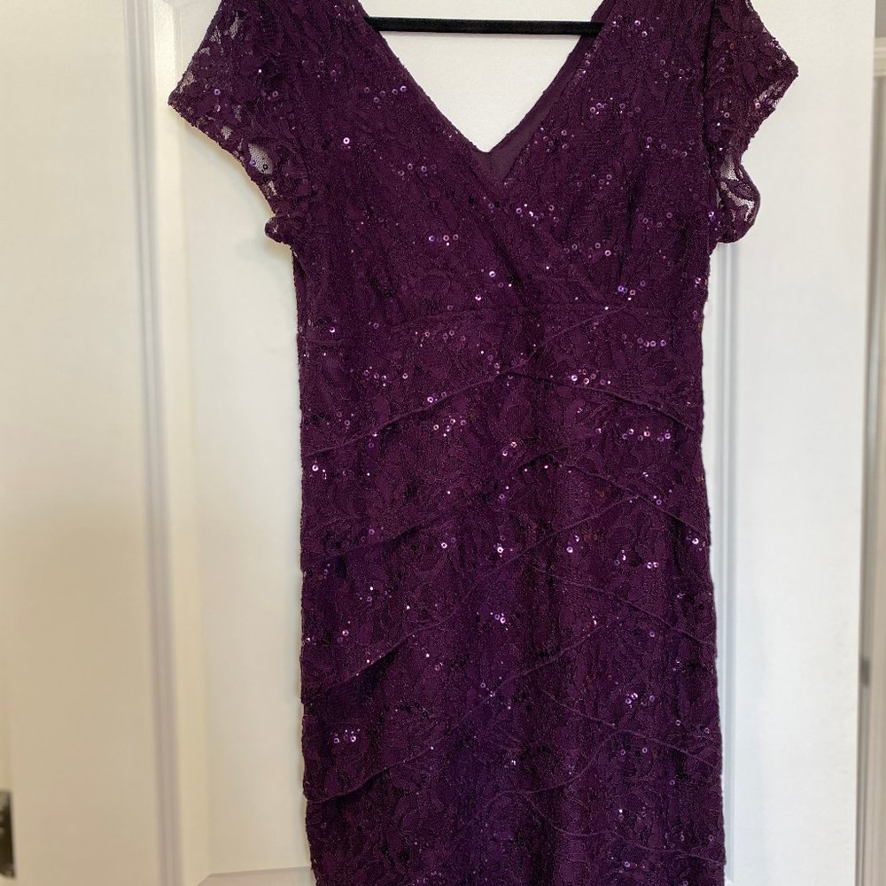 Scarlett multi tiered purple dress